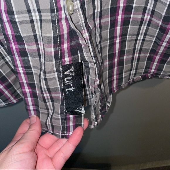 Vurt Purple Button down flannel - Picture 5 of 6